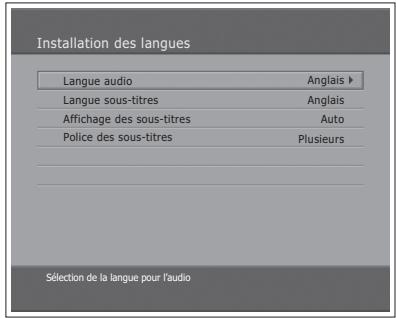 HUMAX LGB-32DST - Réglages langue - 1