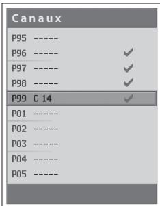HUMAX LGB-32DST - Affichage de la liste des canaux - 2