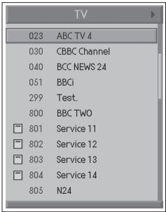 HUMAX LGB-32DST - Viewing Channel List - 3