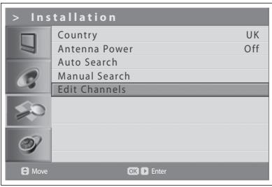 HUMAX LGB-32DST - Editing Digital Channels - 1