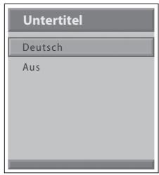 HUMAX LGB-32DST - Ändern der Untertitelsprache - 1