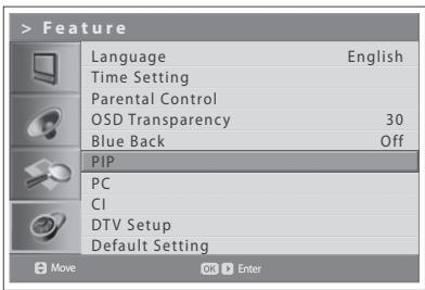 HUMAX LGB-32DST - Picture-in-Picture (PIP) Settings - 1