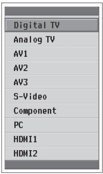 HUMAX LGB-32DST - Auswahlen der Haupteingangsquelle - 1