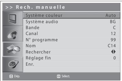 HUMAX LGB-32DST - Recherche manuelle des canaux analogiques - 2