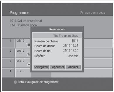 HUMAX LGB-32DST - Affichage d'un programme réservé - 3