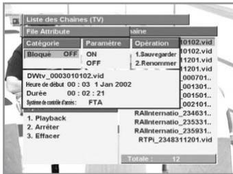 HUMAX PVR-8000 - Pour enregistrer les modifications apportées aux attributs, précédez comme suit : - 3