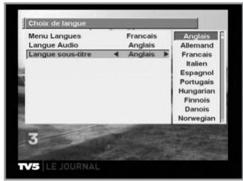 HUMAX PVR-8000 - Langue Audio - 1