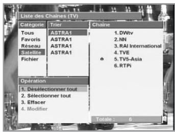HUMAX PVR-8000 - La liste de la catégorie Network se compose de noms de réseaux provenant des informations SI. - 2