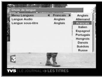 HUMAX PVR-8000 - Choix de la langue - 1