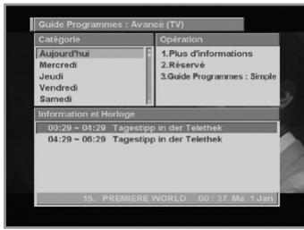 HUMAX PVR-8000 - Pour selectionner le guide radio. - 1