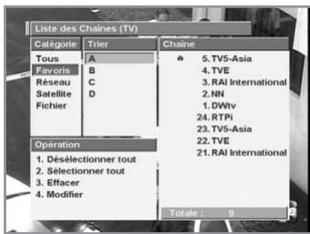 HUMAX PVR-8000 - Pour consulter uniquement la liste des services FTA depuis le menu Service All, procédez comme suit : - 1