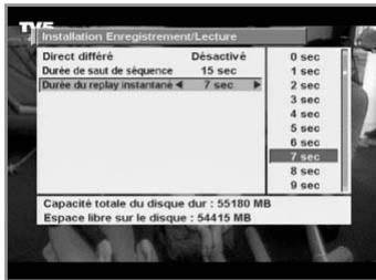HUMAX PVR-8000 - Durée de saut de séquence - 1