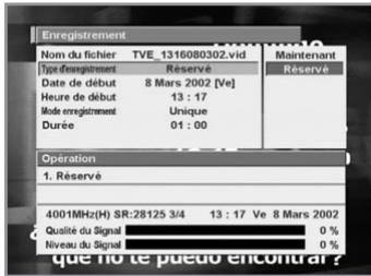 HUMAX PVR-8000 - Heure de début - 1