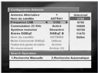 HUMAX PVR-8000 - Fréquence LNB - 1