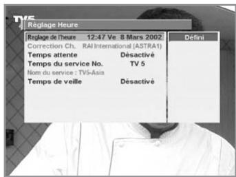 HUMAX PVR-8000 - Réglage Heure - 1