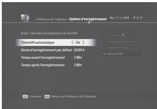 HUMAX TN5050HDR - options d'enregistrement - 2