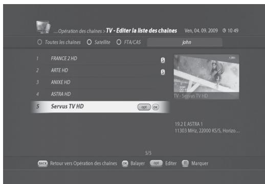 HUMAX TN5050HDR - Liste des chaînes - 3