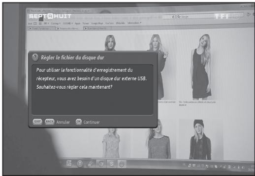 HUMAX TN8000 HD - Créer un disque dur externe dédié (MENU >Réglage du récepteur >Stockage) - 1