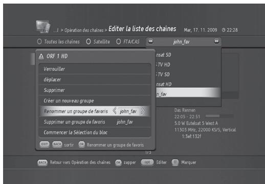 HUMAX TN8000 HD - Renommer des groupes préféres - 1
