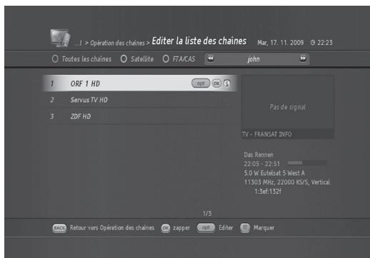HUMAX TN8000 HD - Ajout de chaînes à la liste de chaînes de préférentes - 2