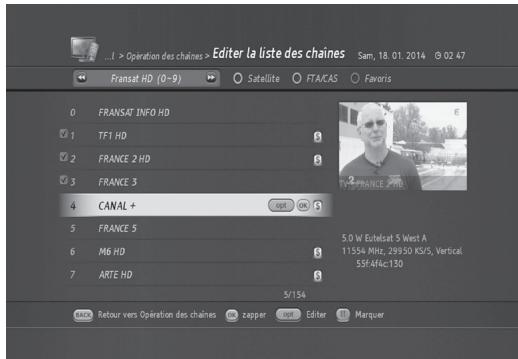 HUMAX TN8000 HD - List des chaînes - 1