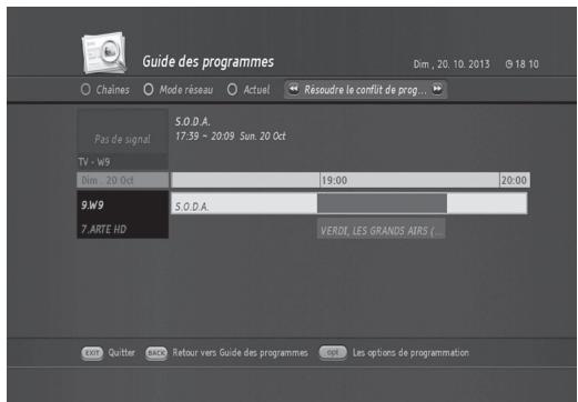 HUMAX TN8000 HD - Gestionnaire de conflits d'enregistrements - 1