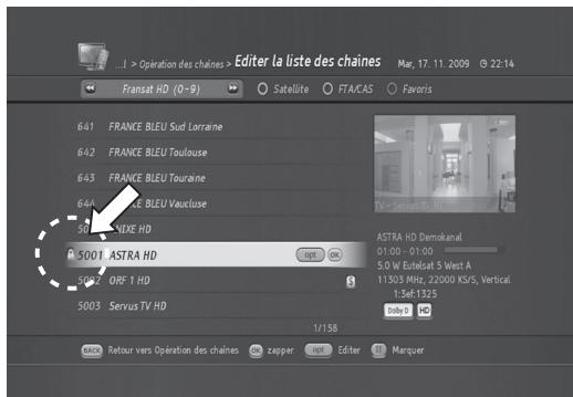 HUMAX TN8000 HD - Verrouillage/déverrouillage de chaînes - 2