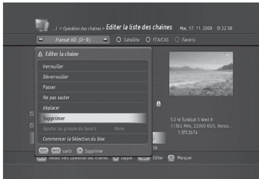 HUMAX TN8000 HD - Editor la chaîne - 1