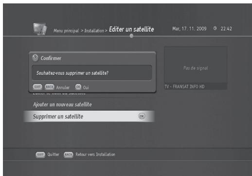 HUMAX TN8000 HD - Suppression de satellites - 1