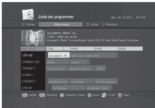 HUMAX TN8000 HD - Programmation d'un enregistrement avec l'utilisation EPG - 1