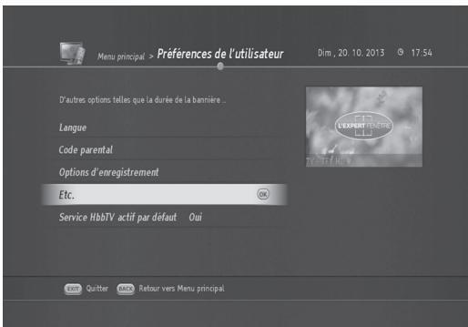 HUMAX TN8000 HD - Modification de la durée d'affichage du i-plate - 2