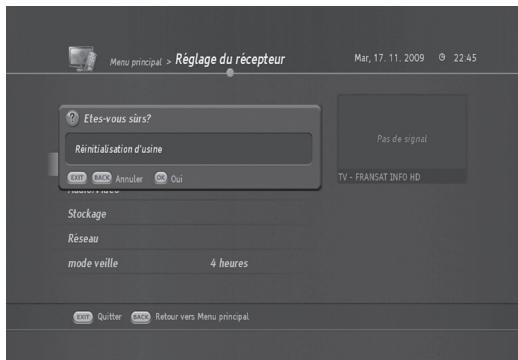 HUMAX TN8000 HD - Réinitialisation d'usine - 1