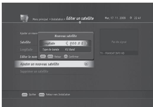 HUMAX TN8000 HD - Ajout de nouveaux satellites - 2