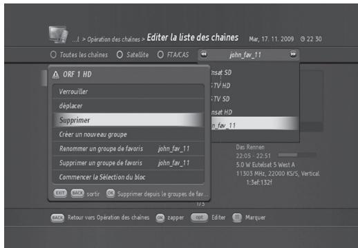 HUMAX TN8000 HD - Suppression de groupes préféres - 1