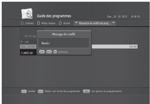 HUMAX TN8000 HD - Gestionnaire de conflits d'enregistrements - 3