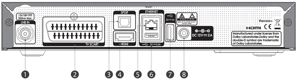 HUMAX TN8000 HD - Panneau arrête - 1