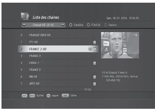 HUMAX TN8000 HD - List des chaînes - 1