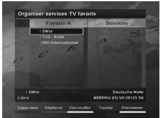 HUMAX VA-ACEPLUS - Organisation des services favoris - 1