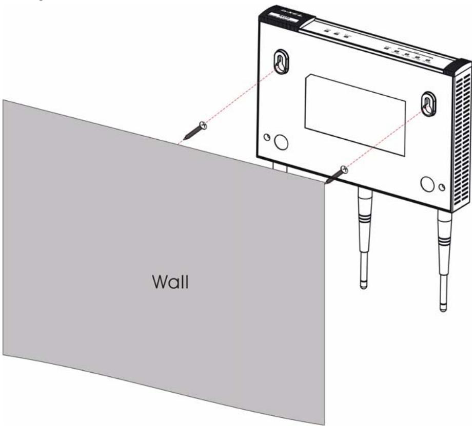 ZYXEL N-4100 - Wall-mounted Installation - 1