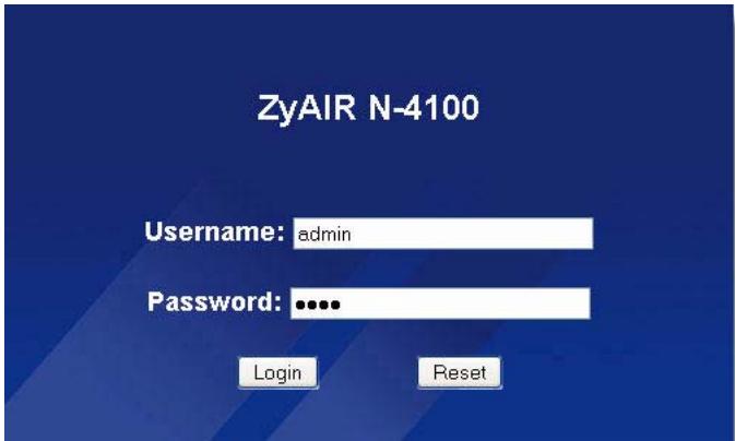 ZYXEL N-4100 - Web-Konfigurator - 2