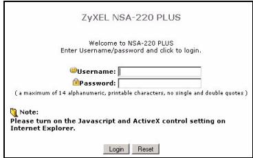 ZYXEL NSA-220 PLUS - Direct Access - 3