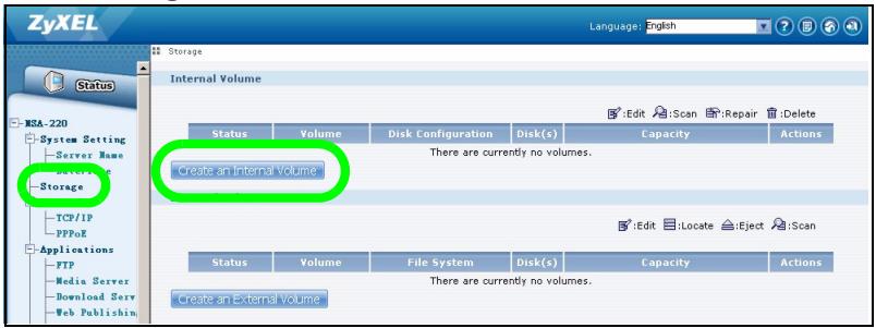 ZYXEL NSA-220 PLUS - Hagablick en Administración. - 2