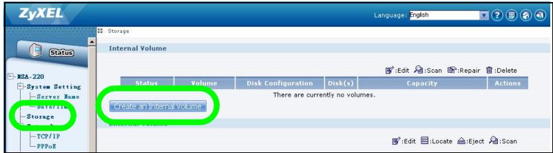 ZYXEL NSA-220 PLUS - Administrationをクリックします。 - 2