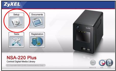 ZYXEL NSA-220 PLUS - Använda upptäcktsverktyget für att komma Åt NSA - 1