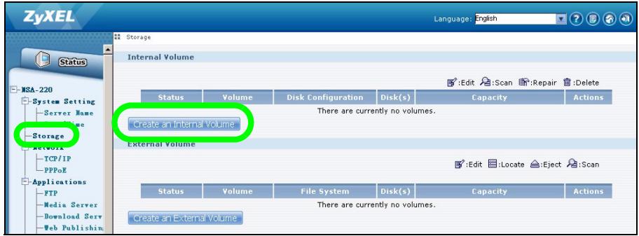 ZYXEL NSA-220 PLUS - Click Administration. - 2