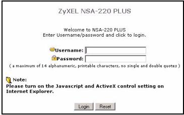 ZYXEL NSA-220 PLUS - Direkt Åtkomst - 3