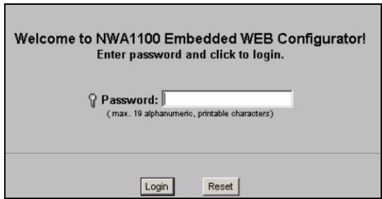 ZYXEL NWA1100, NWA1100-N, NWA1121NI, NWA1123-NI - Logga in i webbkonfigurator - 2
