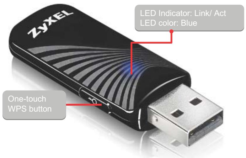 ZYXEL NWD6605 - NWD6505 Dual-Band Wireless AC600 USB Adapter - 1