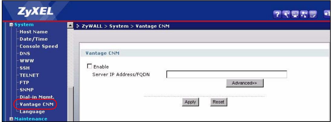ZYXEL VANTAGE CNM - ZLD 網頁設定介面 - 1