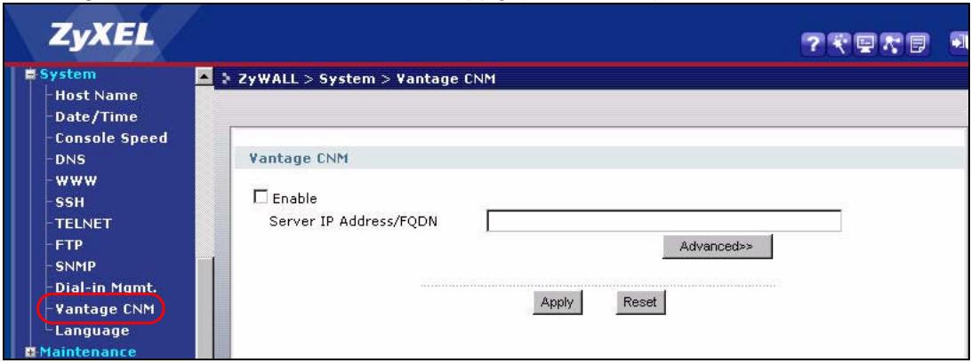 ZYXEL VANTAGE CNM - ZLD Web-Konfigurator - 1